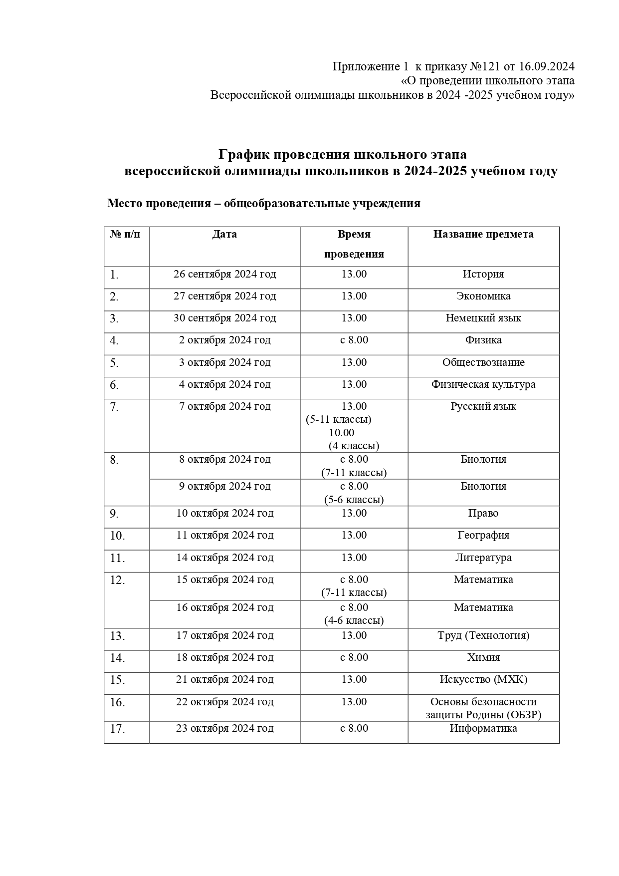Укажите название.